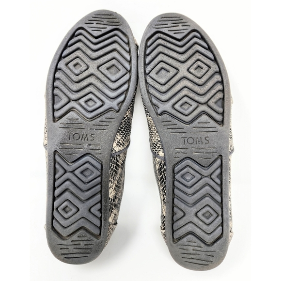 Toms faux snakeskin print Flats Loafers women's size 9.5 - Picture 6 of 7